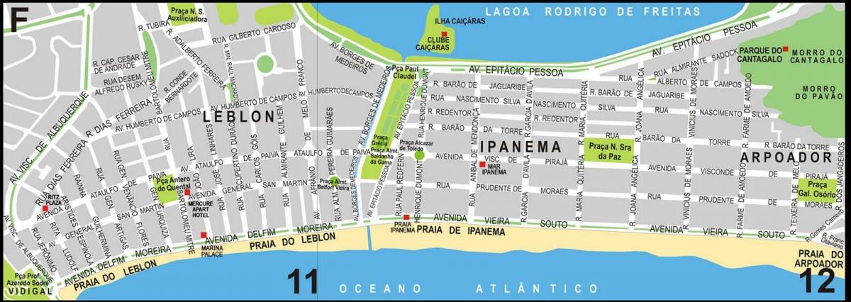 Mapa Ipanema hondartza