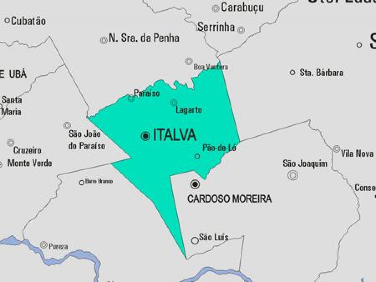 Mapa Italva udalerriko