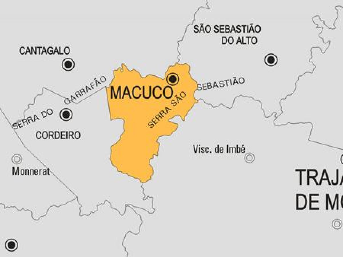 Mapa Macuco udalerriko