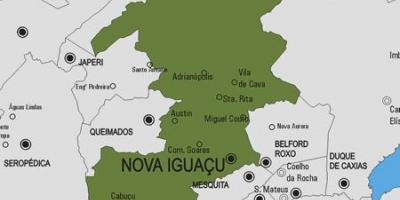 Mapa Nova Iguaçu udalerriko