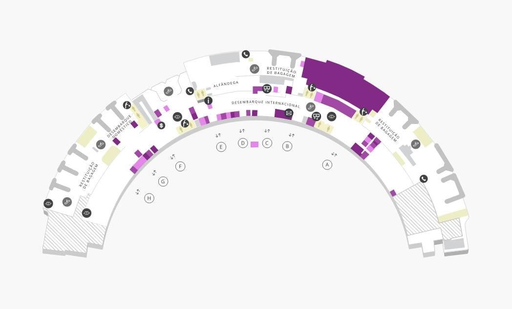 Mapa aireportua Galeão Terminal 1 0 Maila