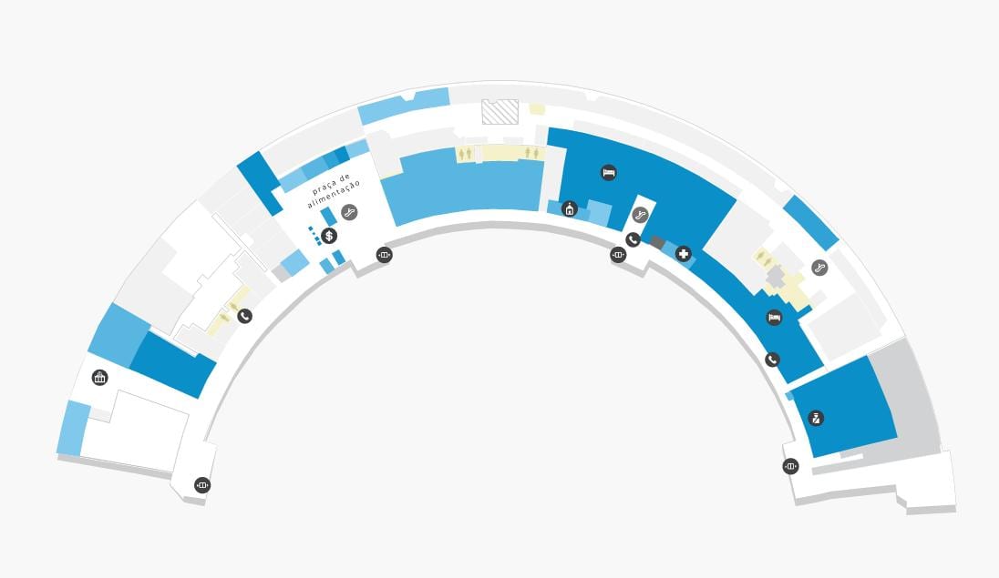 Mapa aireportua Galeão Terminal 1 Maila 2