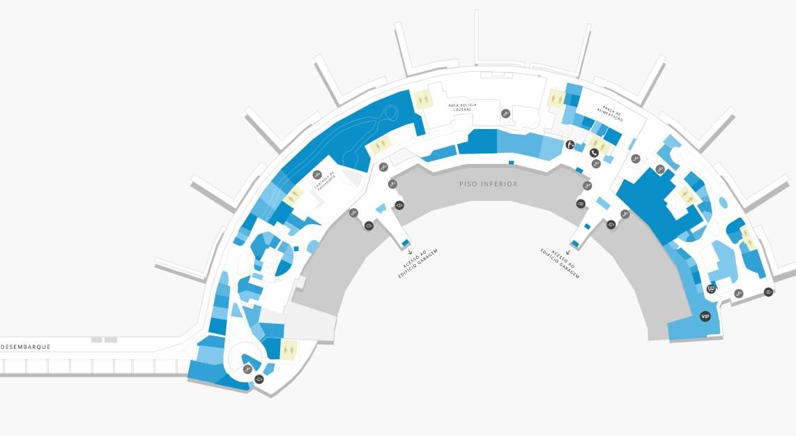 Mapa aireportua Galeão Terminal 2 Maila 1