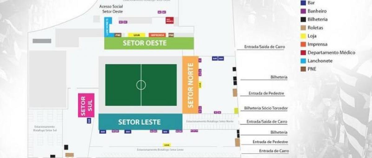Mapa Arena Botafogo