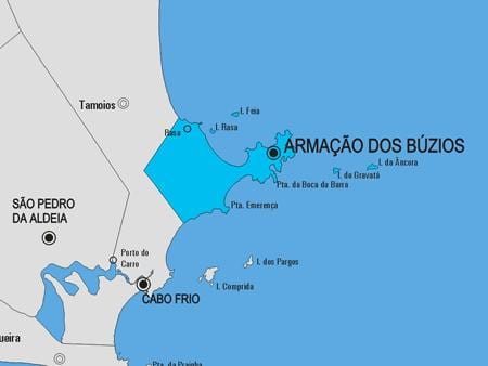 Mapa Armação dos Búzios udalerriko