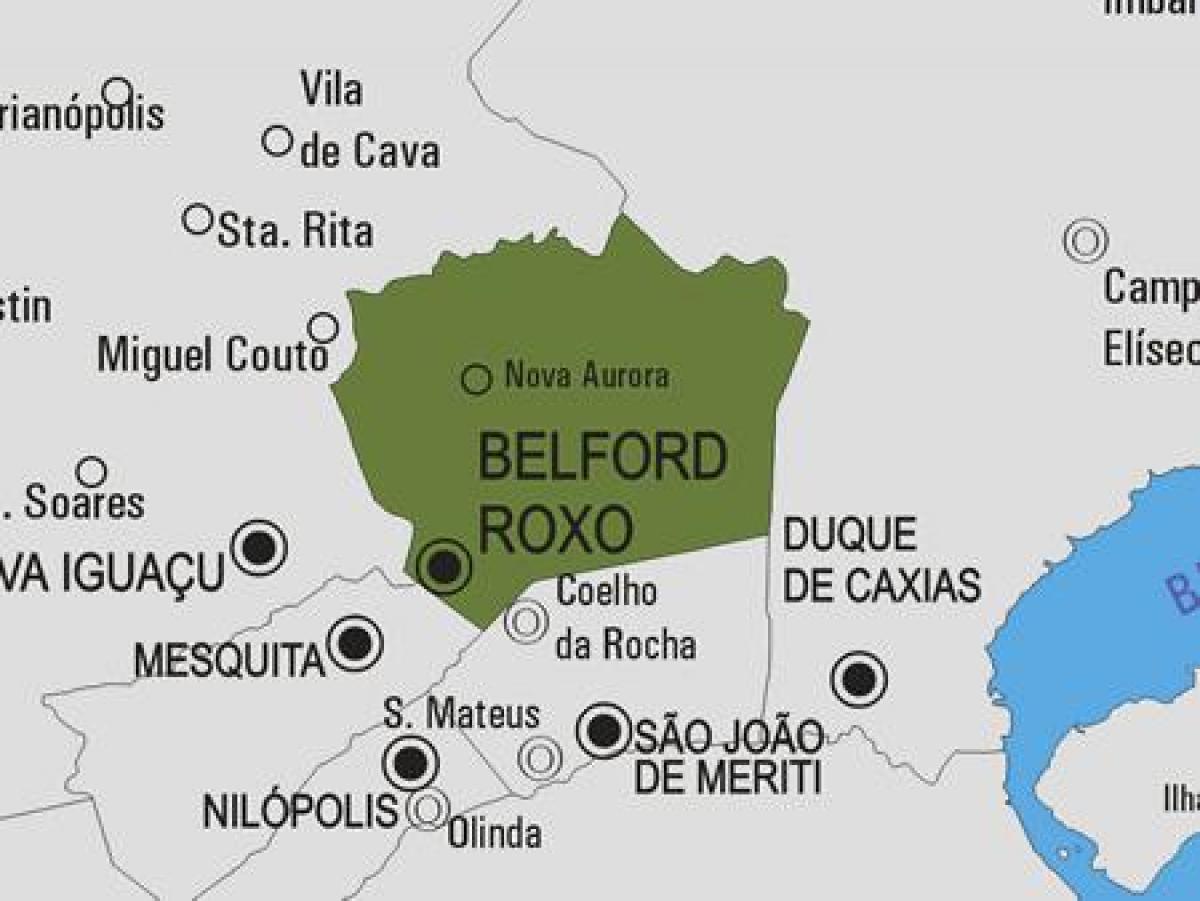 Mapa Belford Roxo udalerriko