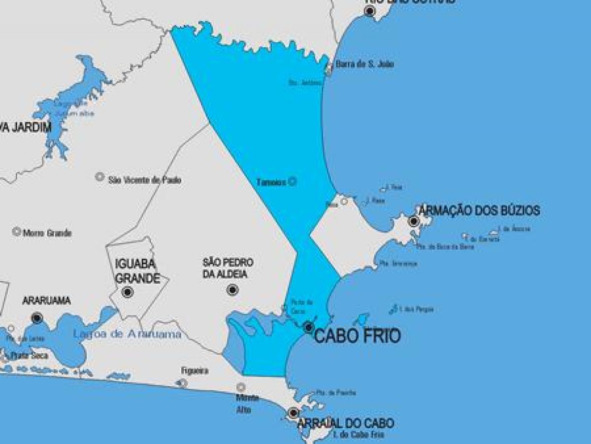 Mapa Cabo Frio udalerriko