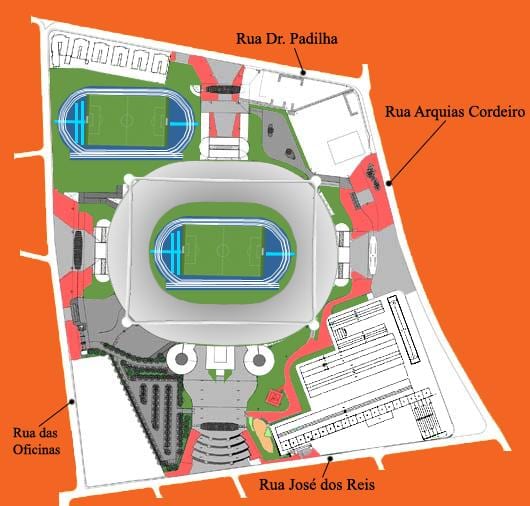 Mapa estadio Engenhão