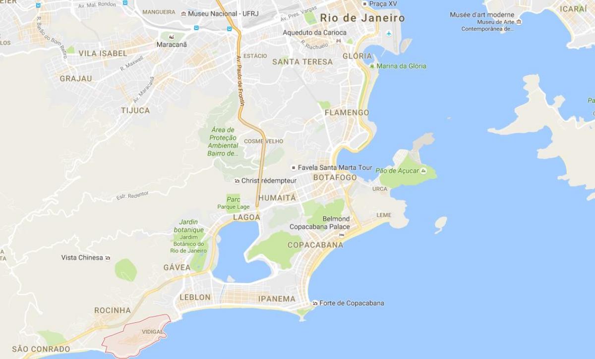 Mapa favela Vidigal