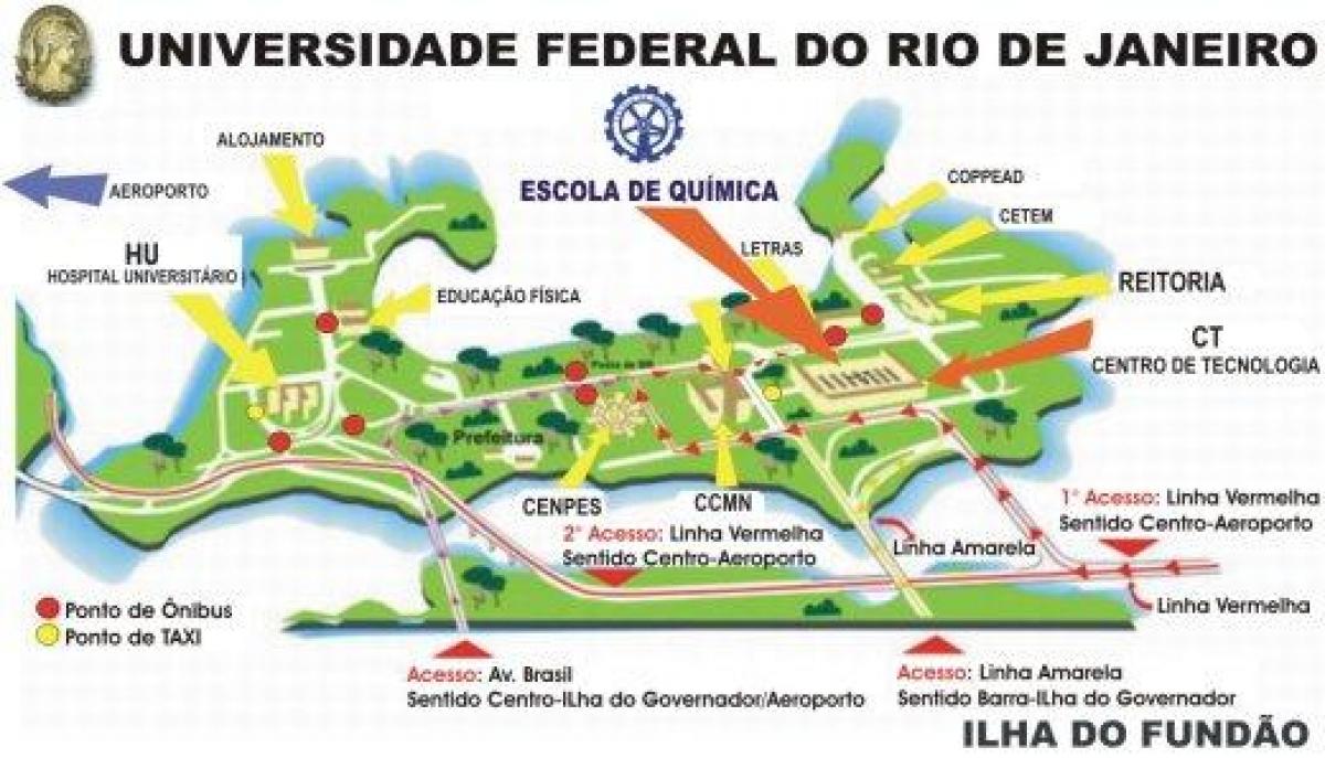 Mapa Federal unibertsitatea, Rio de Janeiro