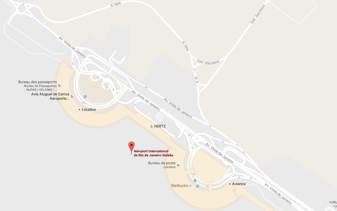Mapa Galeão aireportua