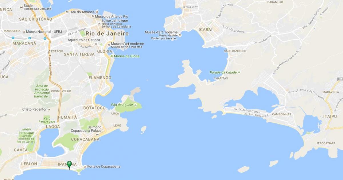 Mapa hondartza Ipanema