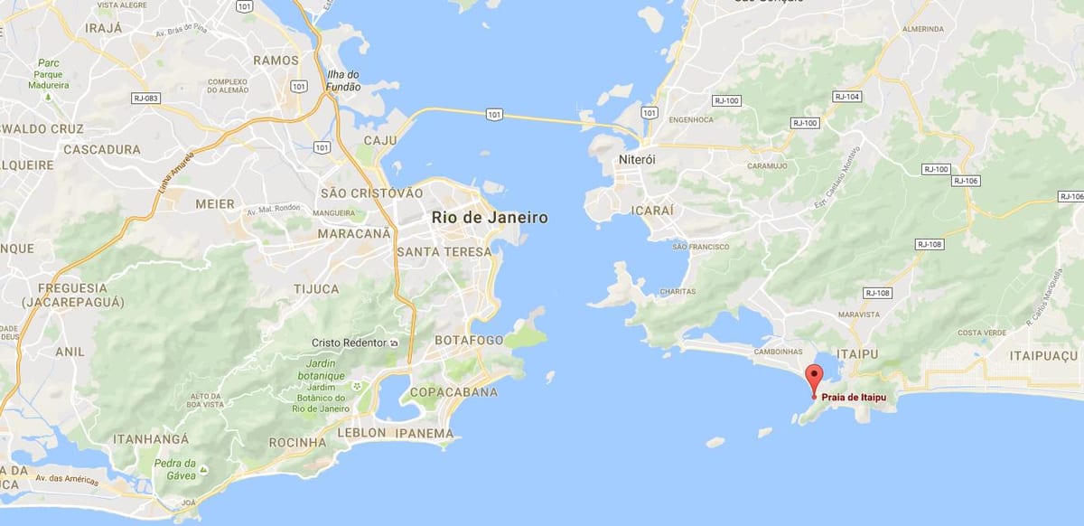 Mapa hondartza Itaipú