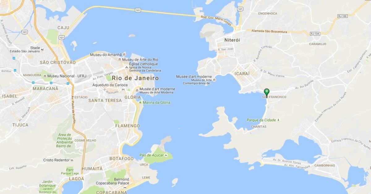 Mapa hondartza São Francisco