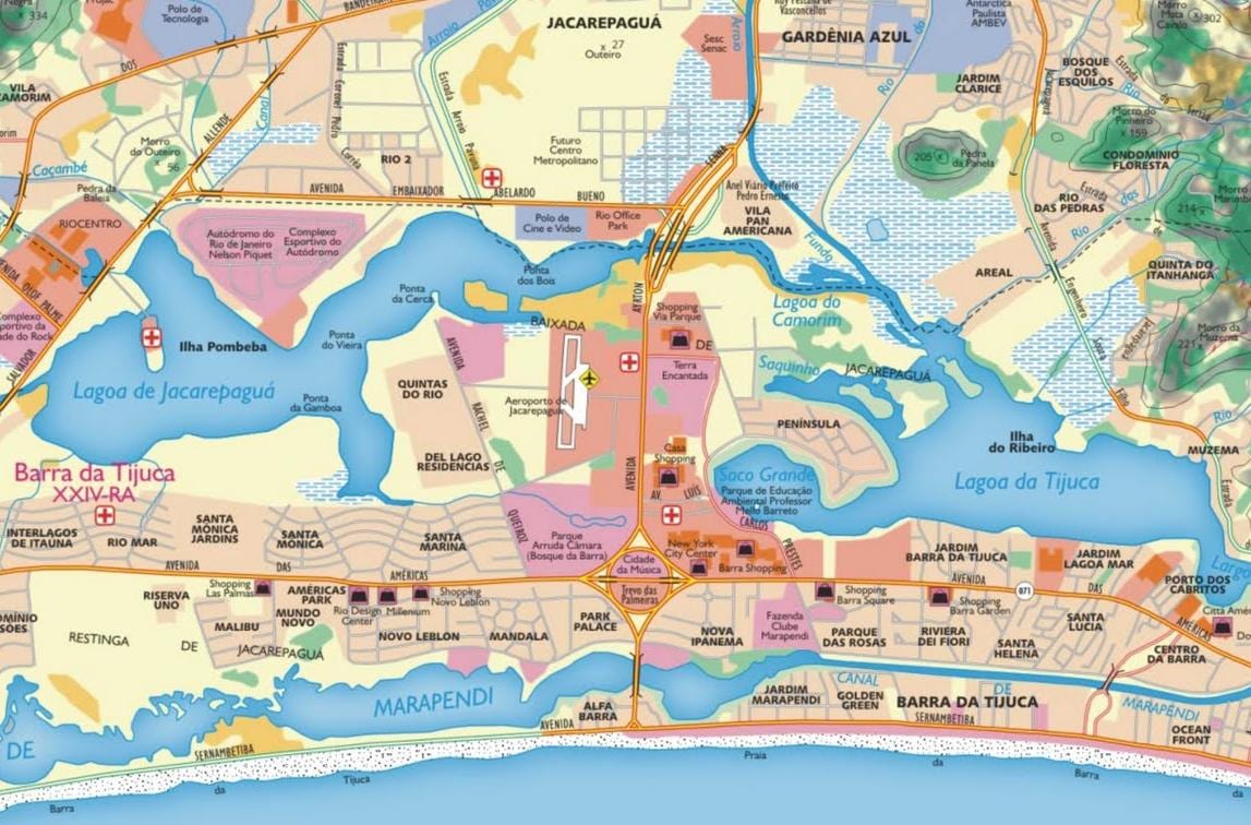 Mapa Jacarepaguá aireportua