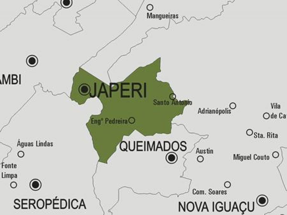 Mapa Japeri udalerriko