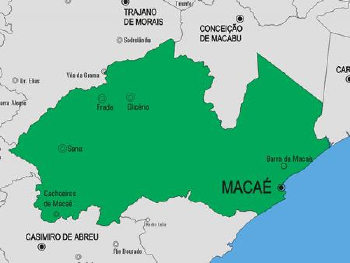 Mapa Macaé udalerriko