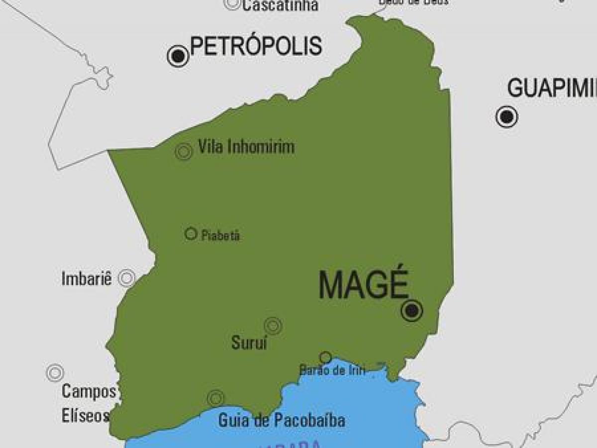 Mapa Magé udalerriko