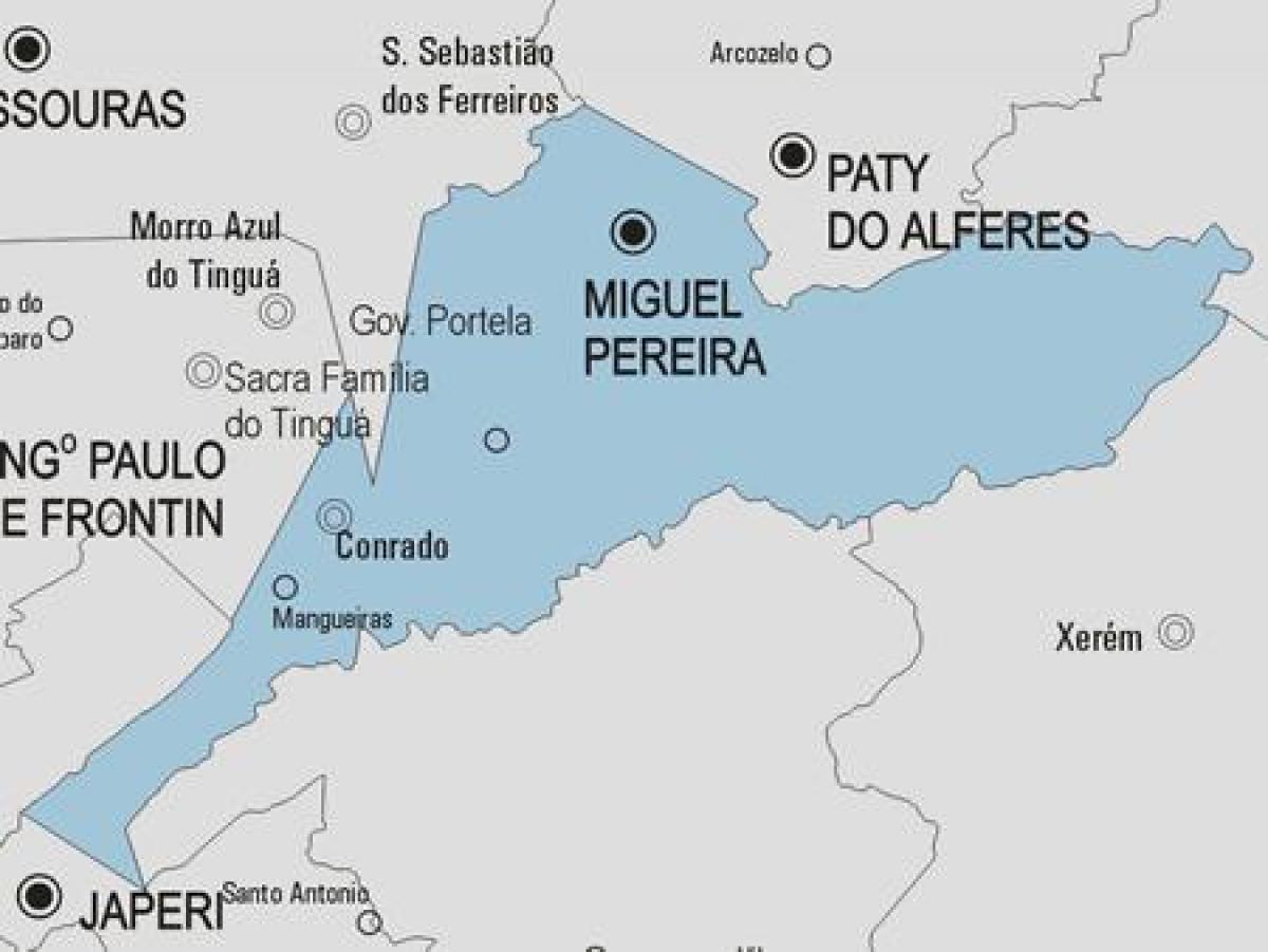Mapa Miguel Pereira udalerriko