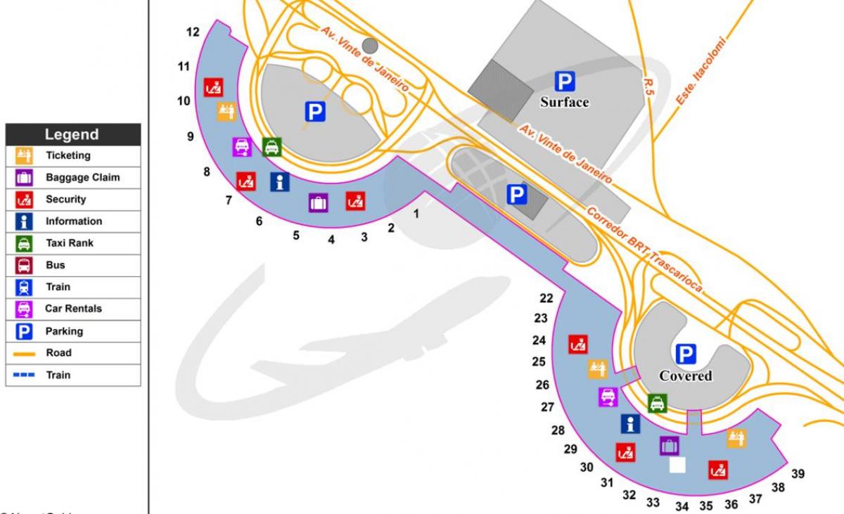 Mapa Nazioarteko aireportua Rio de Janeiro