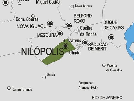 Mapa Nilópolis udalerriko