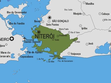 Mapa Niterói udalerriko