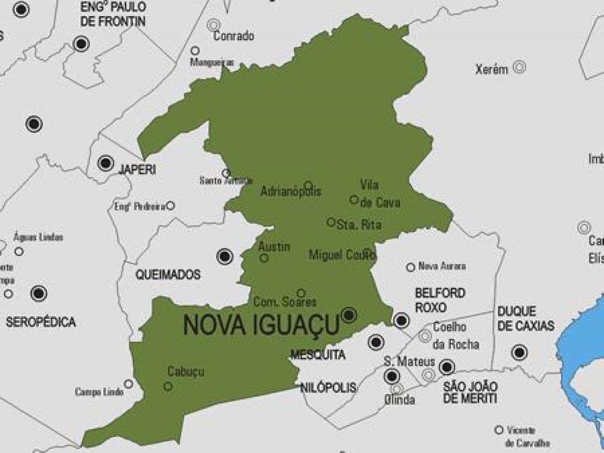 Mapa Nova Iguaçu udalerriko