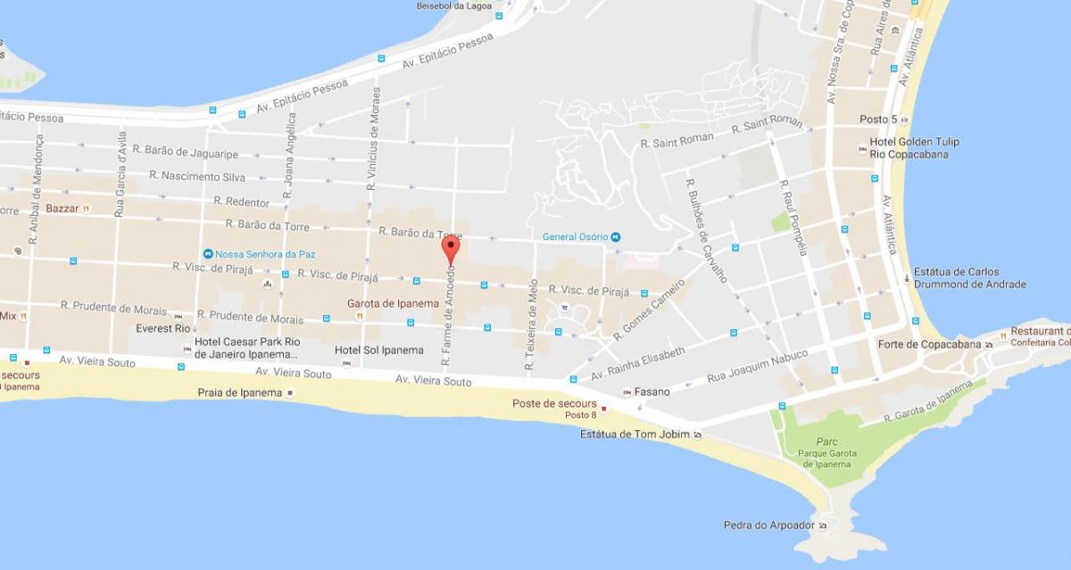 Mapa quartier gay Rio de Janeiro