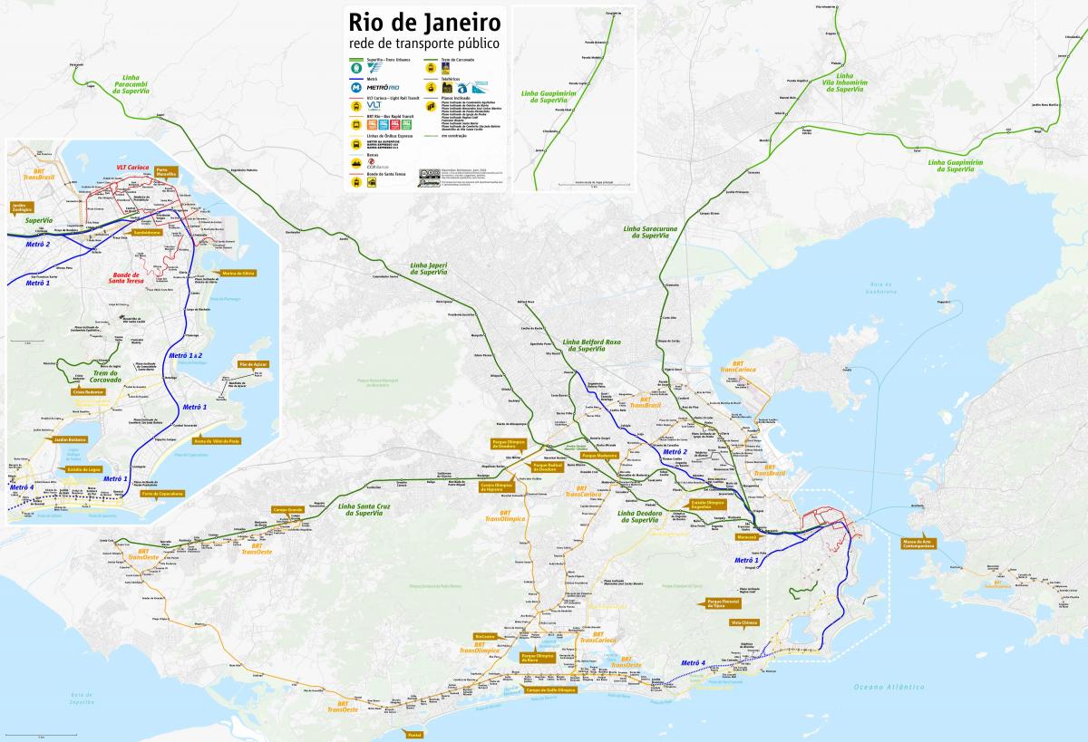 Mapa Rio de Janeiro garraio