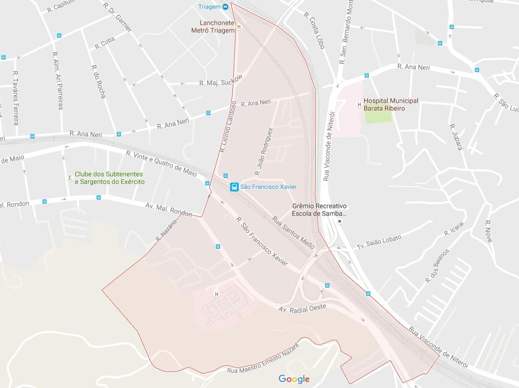 Mapa São Francisco Xavier