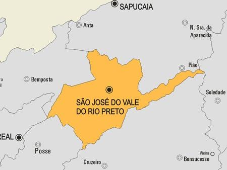 Mapa São José egin Vale do Rio Preto udalerriko