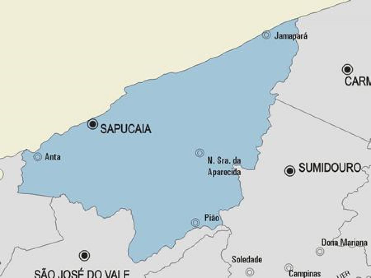 Mapa Sapucaia udalerriko