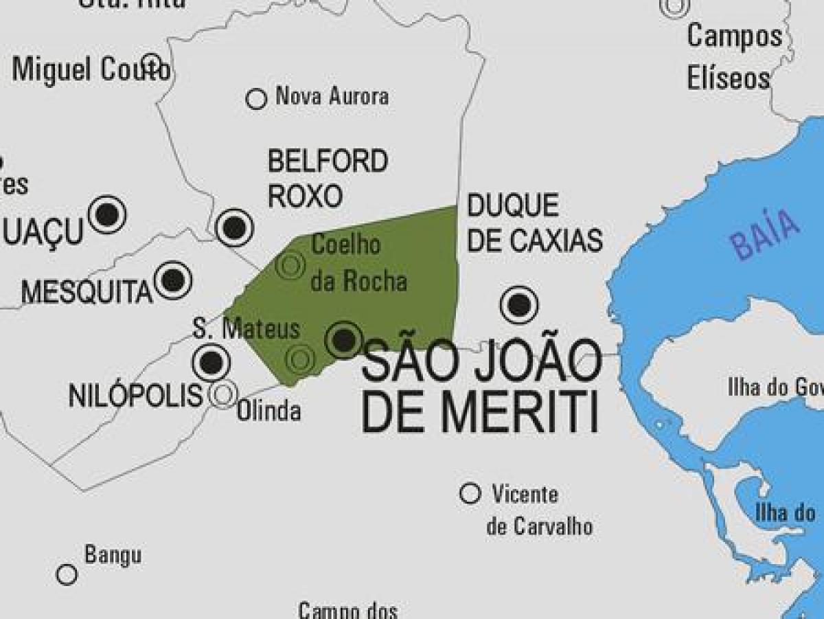 Mapa São João de Meriti udalerriko
