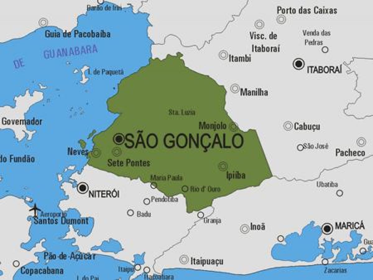 Mapa São Txioa udalerriko