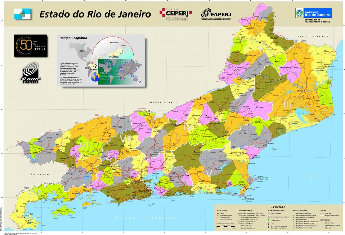 Mapa udalerrietan Rio de Janeiron