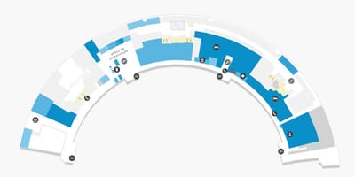 Mapa aireportua Galeão Terminal 1 Maila 2