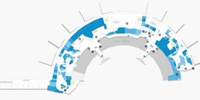 Mapa aireportua Galeão Terminal 2 Maila 1