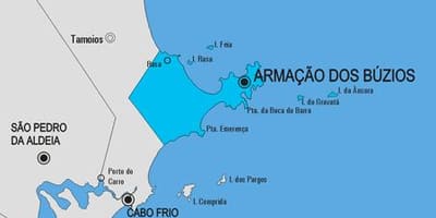 Mapa Armação dos Búzios udalerriko
