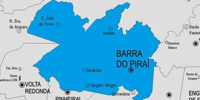 Mapa Barra egin Piraí udalerriko