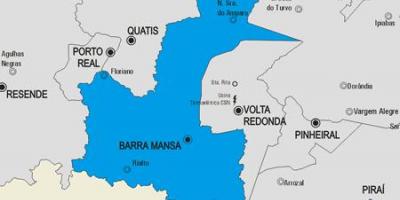 Mapa Barra Mansa udalerriko