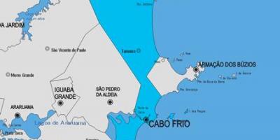 Mapa Cabo Frio udalerriko