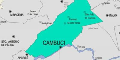 Mapa Cambuci udalerriko