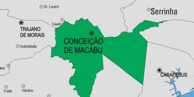 Mapa Conceição de Macabu udalerriko