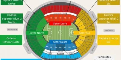 Mapa estadio Maracanã secteurs