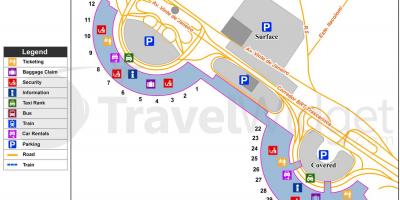 Mapa Galeão aireportuko terminal