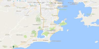 Mapa hondartza São Conrado