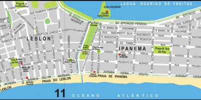 Mapa Ipanema hondartza