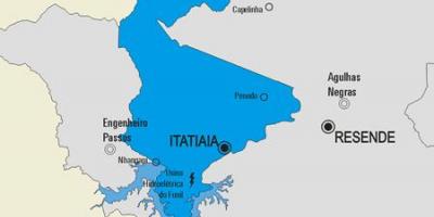Mapa Itatiaia udalerriko