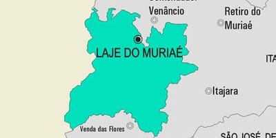 Mapa Laje egin Muriaé udalerriko