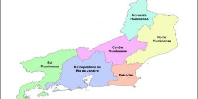 Mapa mesoregions Rio de Janeiro